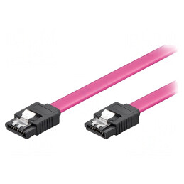 Cablu SATA L-Tip 0,5m Roz | Electronic-mag.ro | Componente Electronice