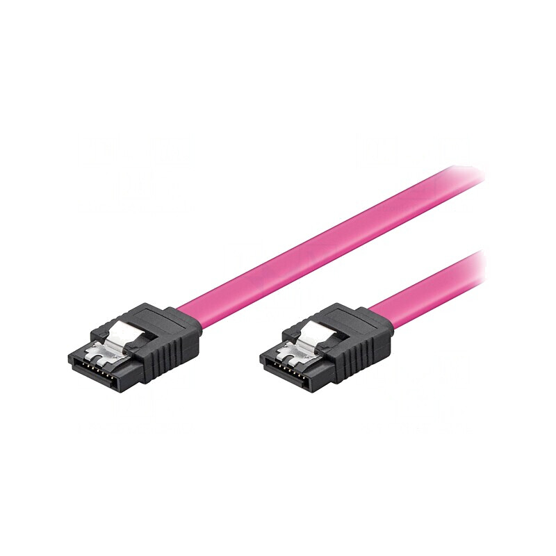 Cablu SATA L-Tip 0,5m Roz | Electronic-mag.ro | Componente Electronice