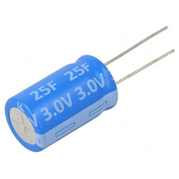 Supercondensator 25F 3VDC Ø16x25mm | Electronic-mag.ro | Componente Electronice
