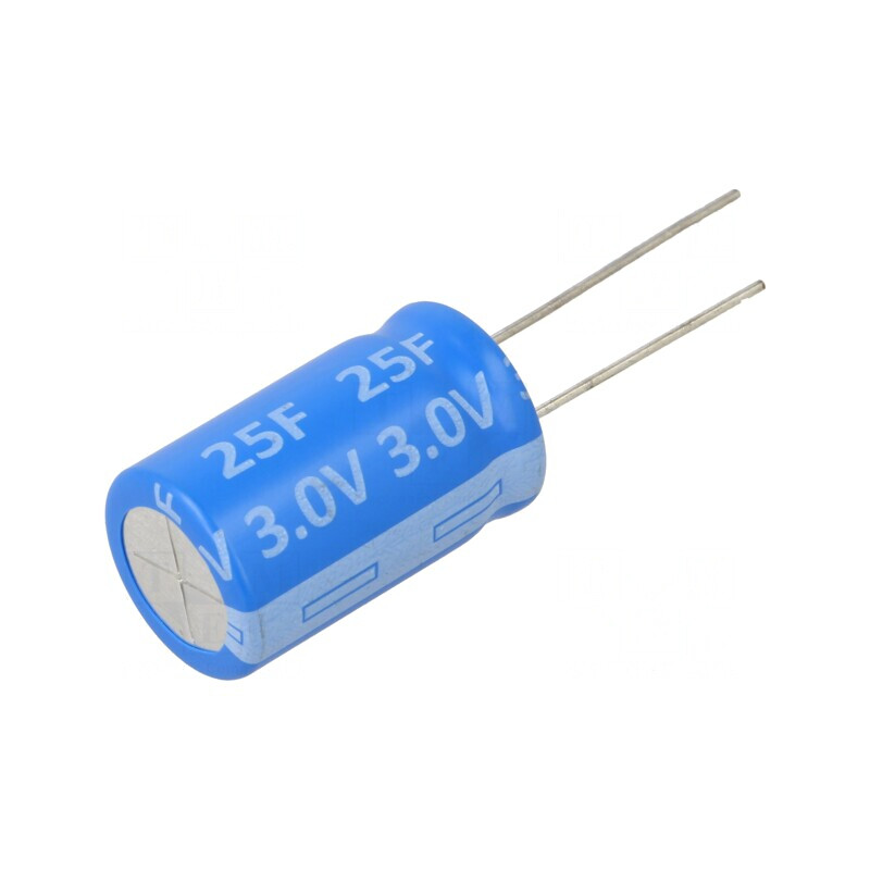 Supercondensator 25F 3VDC Ø16x25mm | Electronic-mag.ro | Componente Electronice