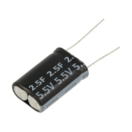 Supercondensator THT 2.5F 5.5V 17x25x8.5mm | Electronic-mag.ro | Componente Electronice