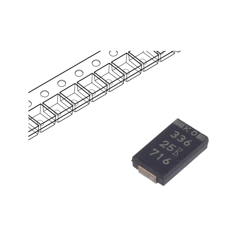 Condensator tantal-polimer low ESR 22uF 25V SMD | Electronic-mag.ro | Componente Electronice
