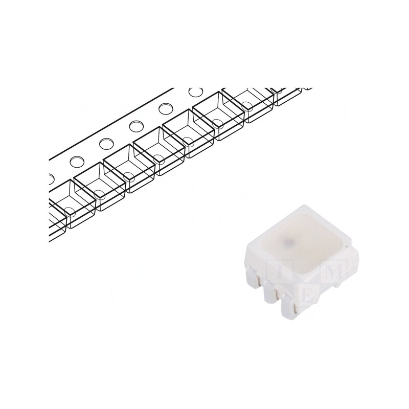 LED SMD RGB 2835 3.4x2.8mm 110° 20mA