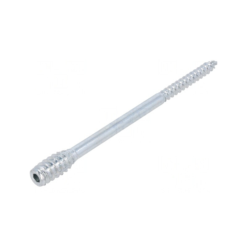 Şurub lemn 6x120 mm fără cap HEX 4mm oțel zincat | Electronic-mag.ro | Componente Electronice