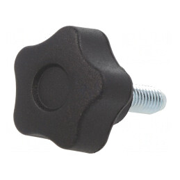 Buton de Reglare Negru M6 25mm | Electronic-mag.ro | Componente Electronice