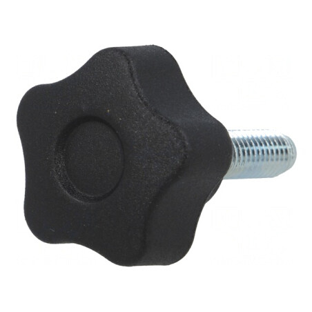 Buton de Reglare Filet M6 Capac Negru 25mm | Electronic-mag.ro | Componente Electronice