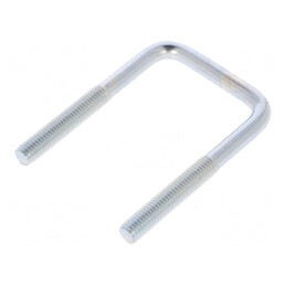 Bridă U oțel zinc filet 41mm lățime 43mm | Electronic-mag.ro | Componente Electronice