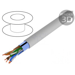 Cablu LAN F/UTP UNITRONIC 5e 24AWG PVC Gri