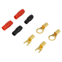 Set Conectori Izolați Negru/Roșu 5mm | Electronic-mag.ro | Componente Electronice
