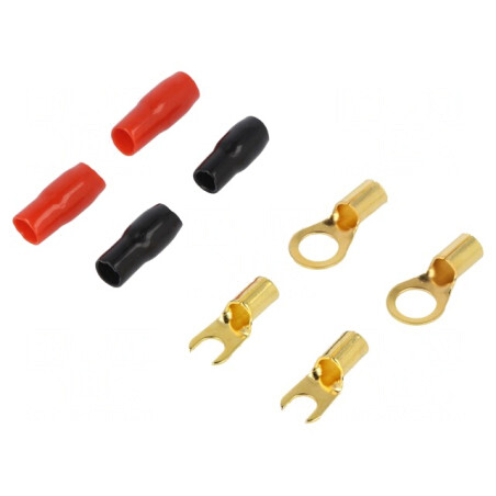 Set Conectori Izolați Negru/Roșu 5mm | Electronic-mag.ro | Componente Electronice