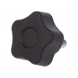 Buton Reglare Negru Ø25mm M5 H19mm | Electronic-mag.ro | Componente Electronice