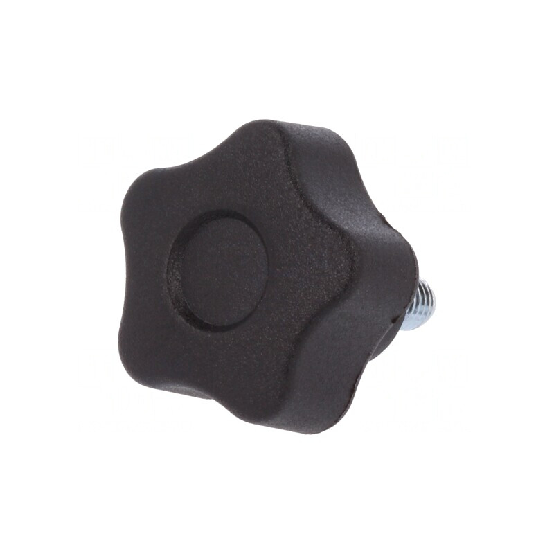 Buton Reglare Negru Ø25mm M5 H19mm | Electronic-mag.ro | Componente Electronice