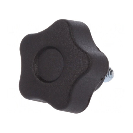 Buton Reglare Negru Ø25mm M5 H19mm | Electronic-mag.ro | Componente Electronice