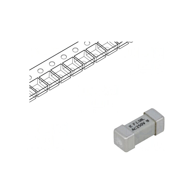 Siguranță ardere rapidă 2,5A 250VAC SMD | Electronic-mag.ro | Componente Electronice