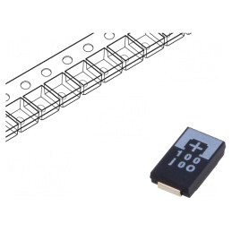 Condensator tantal-polimer 100uF 6.3V SMD | Electronic-mag.ro | Componente Electronice