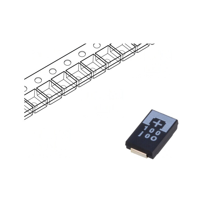 Condensator tantal-polimer 100uF 6.3V SMD | Electronic-mag.ro | Componente Electronice