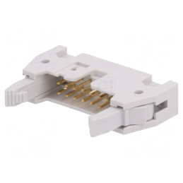 Soclu IDC tată 14 PIN drept cu ejector THT 2,54mm Quickie | Electronic-mag.ro | Componente Electronice