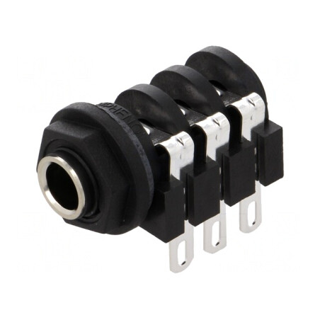 Soclu Jack 6,3mm Mamă Stereo cu Întrerupător Dublu | Electronic-mag.ro | Componente Electronice