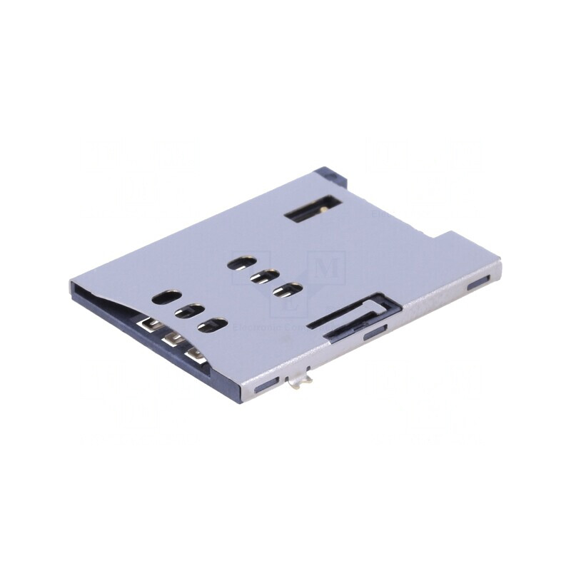Conector pentru carduri SIM push-push cu știft de ajustare | Electronic-mag.ro | Componente Electronice