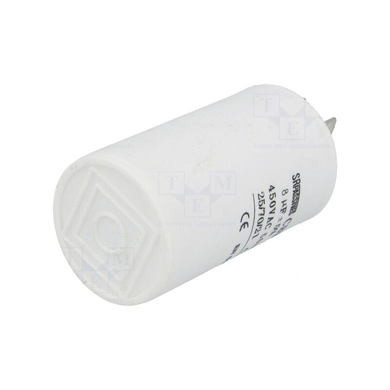 Condensator pentru Motoare 8uF 450V Ø35x60mm | Electronic-mag.ro | Componente Electronice