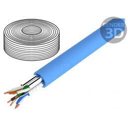 Cablu Ethernet Cat6a U/FTP LSZH Albastru 7.2mm