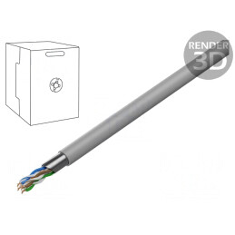 Cablu F/UTP Cat5e 24AWG Cu 305m Gri | Electronic-mag.ro | Componente Electronice