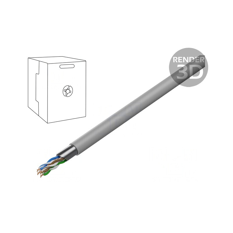 Cablu F/UTP Cat5e 24AWG Cu 305m Gri | Electronic-mag.ro | Componente Electronice Cablu F/UTP Cat5e 24AWG Cu 305m Gri | Electronic-mag.ro | Componente Electronice
