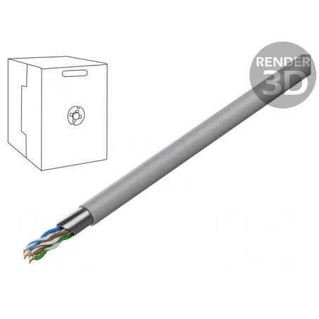 Cablu F/UTP Cat5e 24AWG Cu 305m Gri | Electronic-mag.ro | Componente Electronice