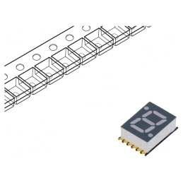 Display LED 7 Segmente 7mm Albastru Catod