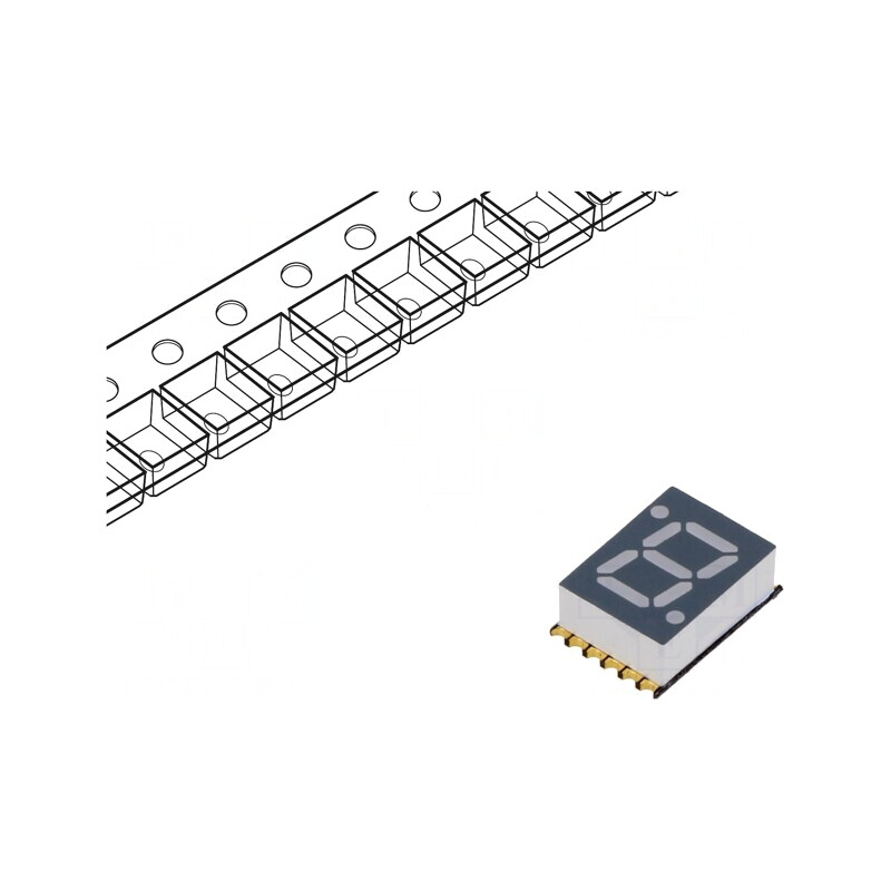 Display LED 7 Segmente 7mm Albastru Catod | Electronic-mag.ro | Componente Electronice
