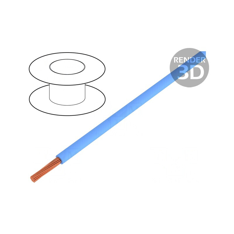 Cablu Electric Litat Cu 2,5mm2 PVC Albastru 100m | Electronic-mag.ro | Componente Electronice