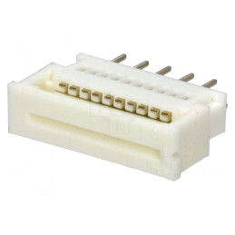 Conector FFC/FPC Drept 10 PIN ZIF THT 200V 1A | Electronic-mag.ro | Componente Electronice