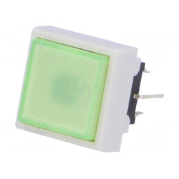 Comutator Tastatură DPDT cu LED Verde 0.1A 30V | Electronic-mag.ro | Componente Electronice