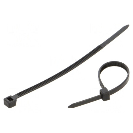 Coliere de strângere 100mm x 3.6mm poliamidă neagră 100buc. | Electronic-mag.ro | Componente Electronice