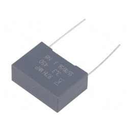 Condensator Polipropilenă 3,3uF THT ±10% | Electronic-mag.ro | Componente Electronice