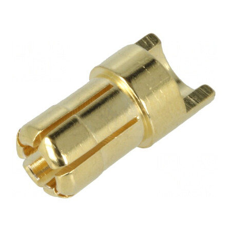 Conector Banana 6mm Mufă 60A 8AWG | Electronic-mag.ro | Componente Electronice