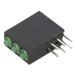 LED Verde 1,8mm 3 Diode 20mA Lentilă Difuză | Electronic-mag.ro | Componente Electronice