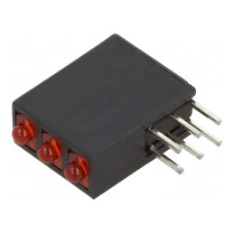LED Roșu Difuz 1.8mm 3 Diodă 2mA 50° | Electronic-mag.ro | Componente Electronice