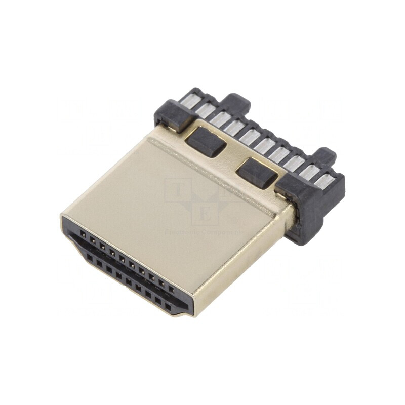 Conector HDMI 19-PIN Gold Flash pe Cablu | Electronic-mag.ro | Componente Electronice