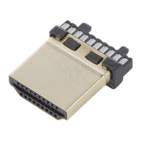 Conector HDMI 19-PIN Gold Flash pe Cablu | Electronic-mag.ro | Componente Electronice