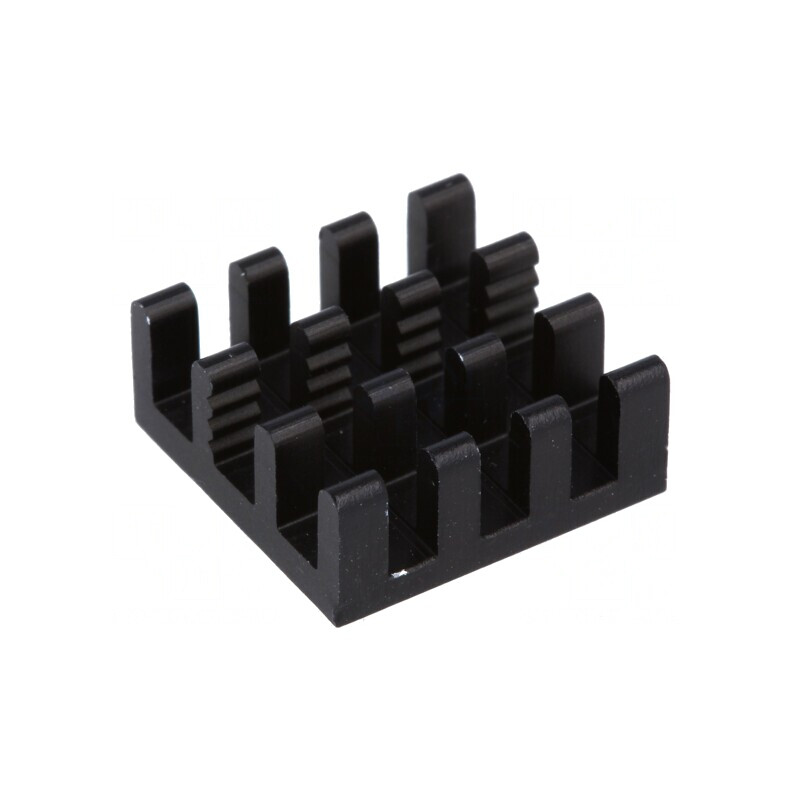 Radiator Aluminiu Negru 14x14x6mm | Electronic-mag.ro | Componente Electronice