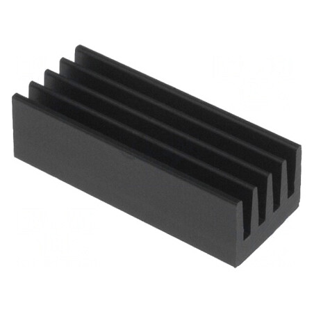 Radiator Aluminiu Negru 21x8x6mm 33K/W | Electronic-mag.ro | Componente Electronice