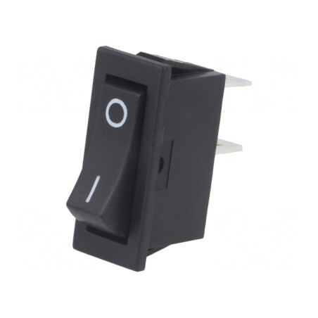 Întrerupător Rocker SPST ON-OFF 10A 250VAC Negru | Electronic-mag.ro | Componente Electronice