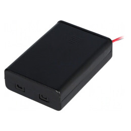 Suport Baterii AAA R3 cu 3 Cabluri Negre 150mm | Electronic-mag.ro | Componente Electronice