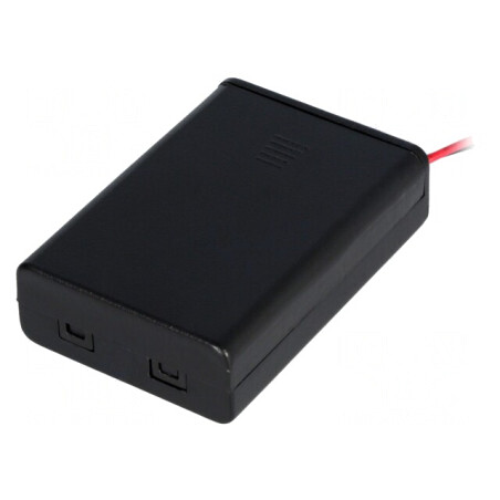 Suport Baterii AAA R3 cu 3 Cabluri Negre 150mm | Electronic-mag.ro | Componente Electronice
