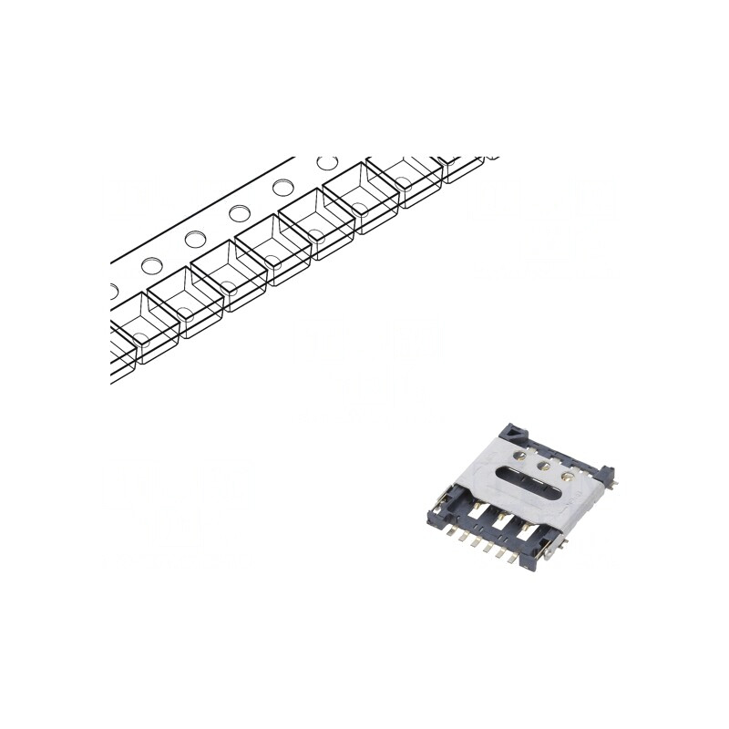 Conector Nano SIM cu mâner articulat SMT | Electronic-mag.ro | Componente Electronice