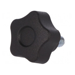 Buton Reglabil Negru Ø25mm Filet M6 | Electronic-mag.ro | Componente Electronice