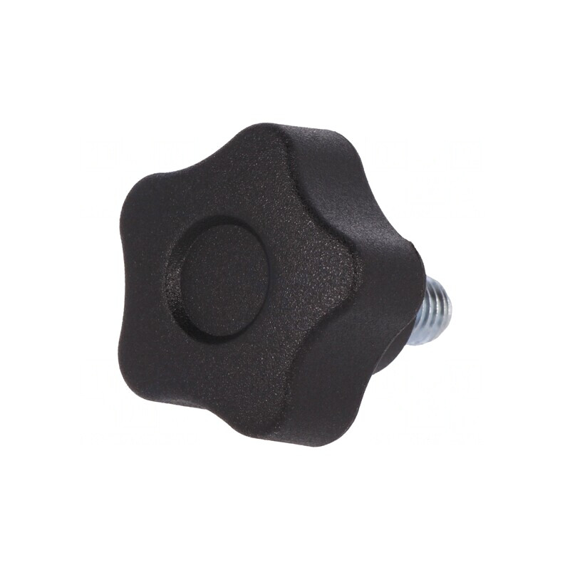 Buton Reglabil Negru Ø25mm Filet M6 | Electronic-mag.ro | Componente Electronice