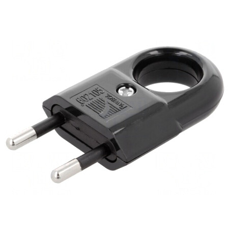Conector Alimentare AC Tată 2P 250V 10A Plat | Electronic-mag.ro | Componente Electronice