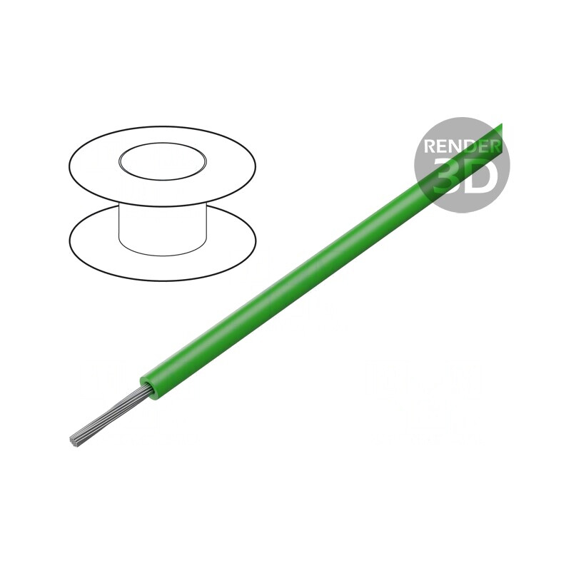 Cablu HELUTHERM 145 1x0,75mm2 Verde Temperatură -55÷145°C | Electronic-mag.ro | Componente Electronice